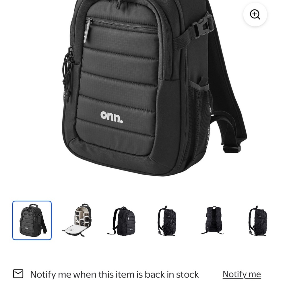 Onn DSLR Water resistant Camera Bag with adajustible straps- Like New